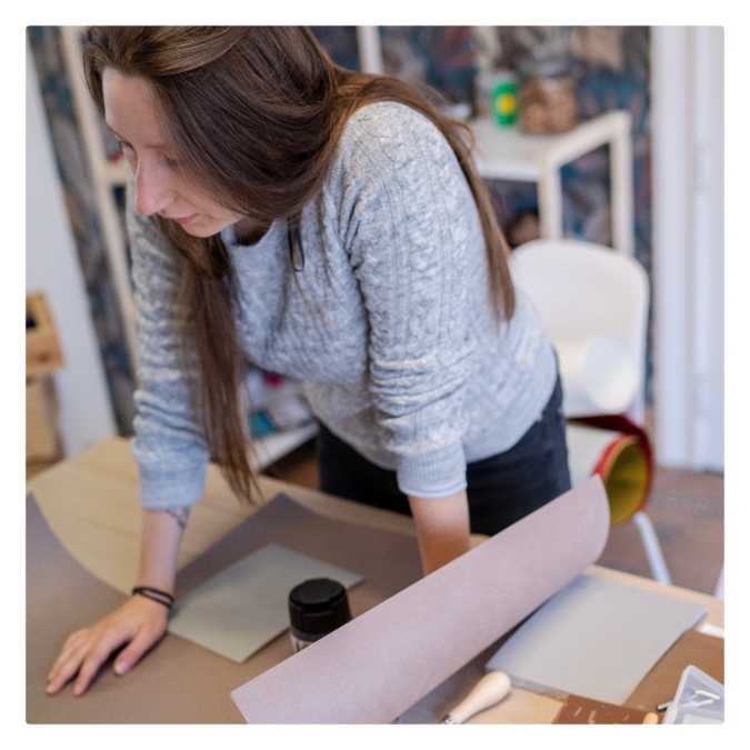 Amélie animatrice linogravure